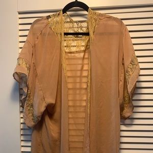 Tan/gold cover up or shawl (one size)
